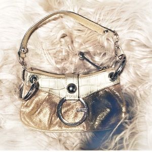 Y2K Small gold guess clutch